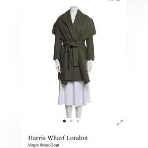 Harris Wharf London Blanket Wool Belted Coat size 40